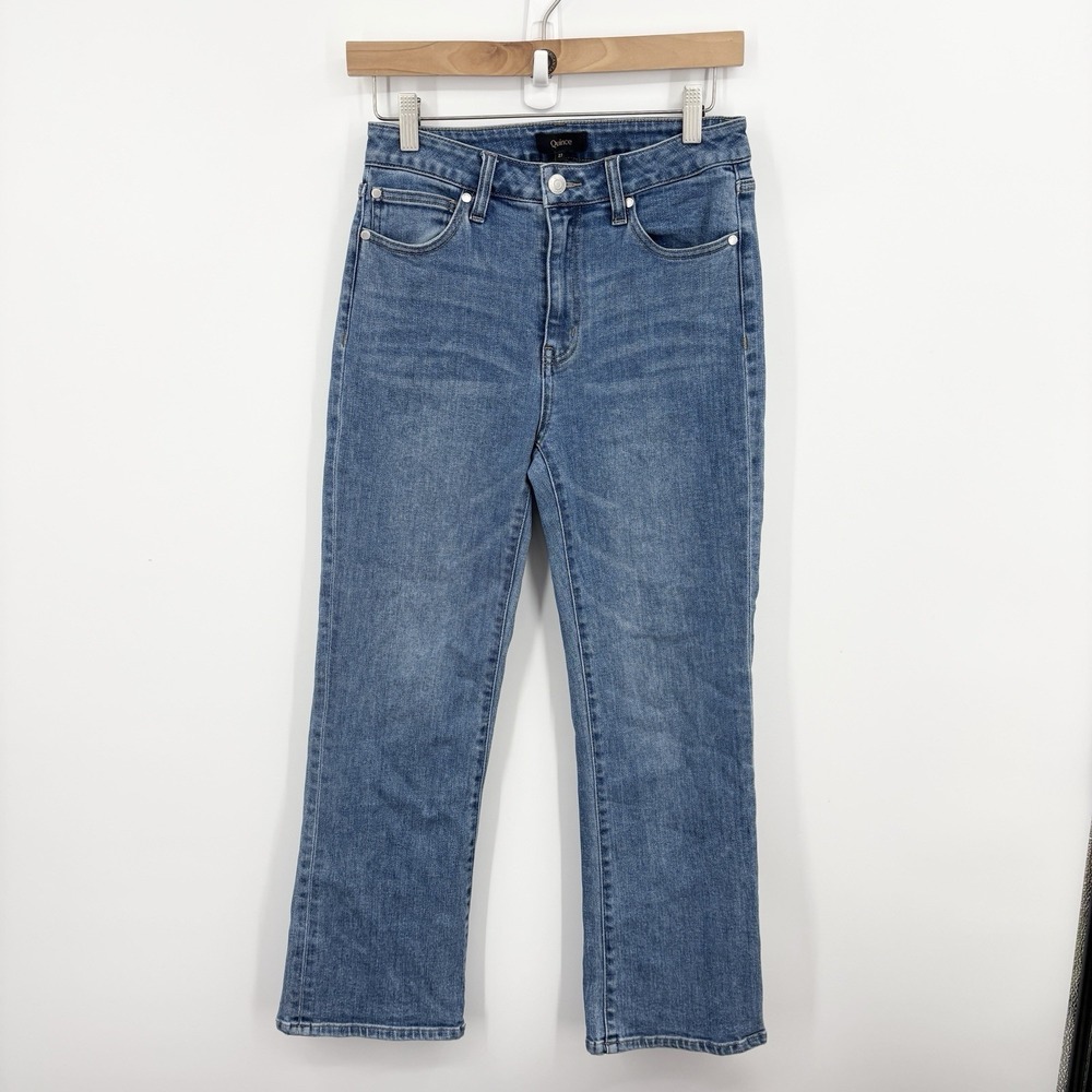 Quince High Rise Kick Flare Jeans Womens 27 Organic Cotton Denim Stretch Capsule
